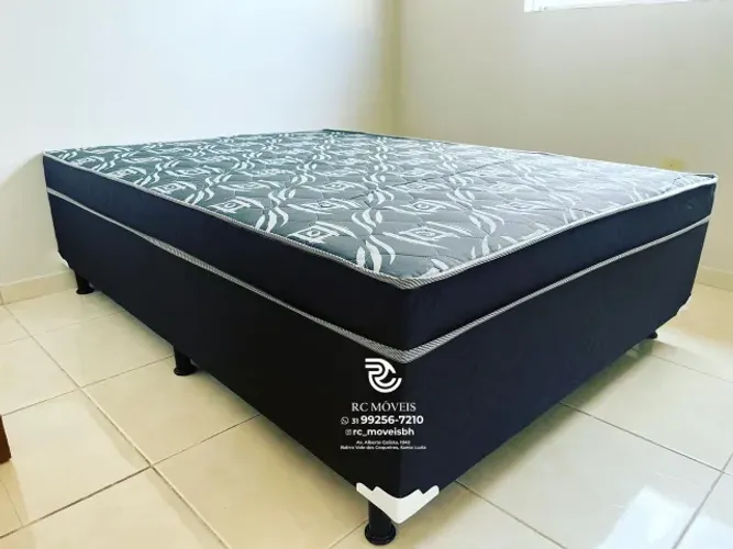 Cama Box Casal Molas Ensacadas OrthoBox 1,38x1,88 Completa Promoção
