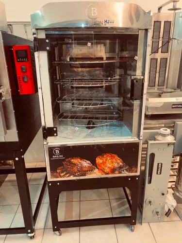 NZ. Máquina de assar carne e frango inox 70 kg 4 grelhas giratórias BAILON