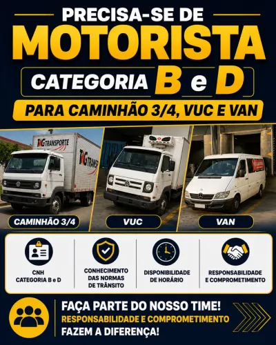 Precisa-se Motorista 