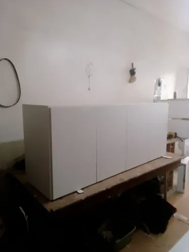 Armário aéreo suspenso planejado MDF Branco