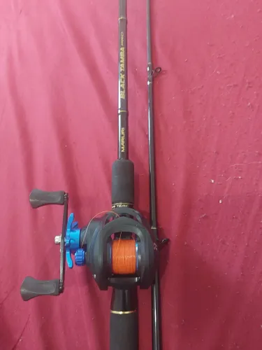 Kit Pesca Completo Vara Black Tamba Pro 2.40 30 60 Libras e Carretilha Japonesa + Linha