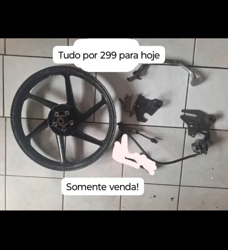 Roda traseira 150/160 original scud freio sem adaptações