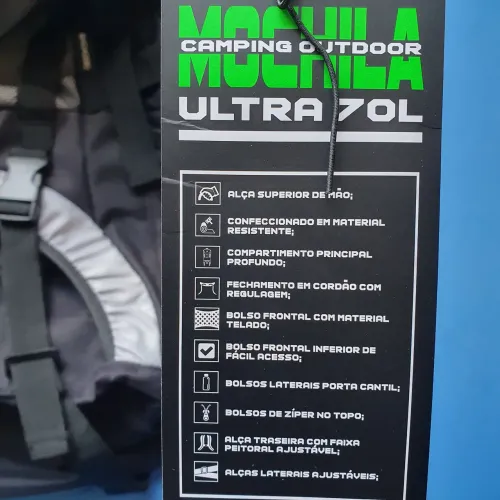Mochila Ultra Baggagio 70 litros