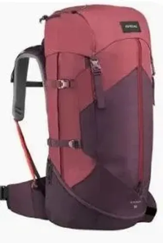 Mochila Feminina De Trekking Trek100 50 Litros Cor Vermelho