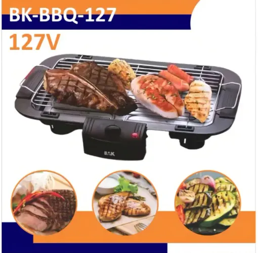 CHURRASQUEIRA ELÉTRICA S/FUMAÇA 1500W BAK BBQ - 127V PORTÁTIL