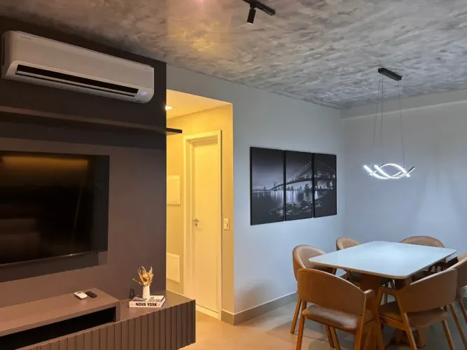 Apartamento 2 quartos sendo 1 suíte mobiliado e decorado área de lazer completa no ID VIDA