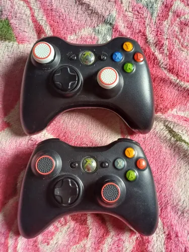 2 Controle xbox 360 original + microsoft receiver wireless usb original
