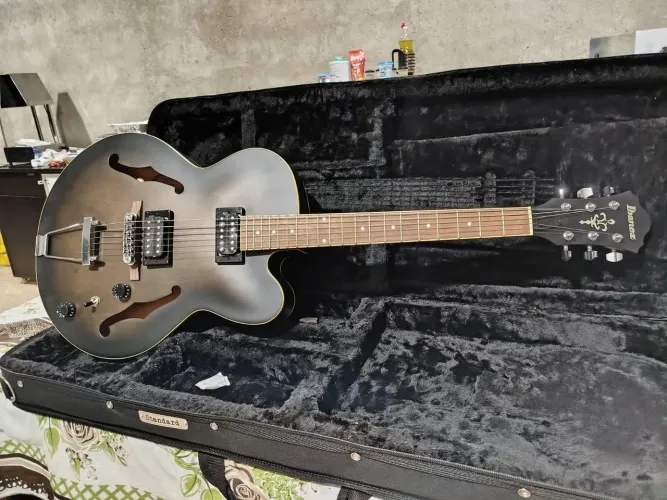 Guitarra Ibanez AF 55 TKF Transparent Black Flat
