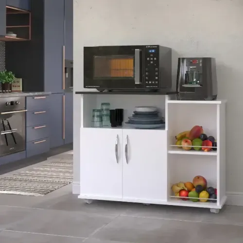 Bancada com Fruteira Básica Branca