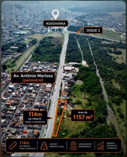 Vendo terreno área de 1157m