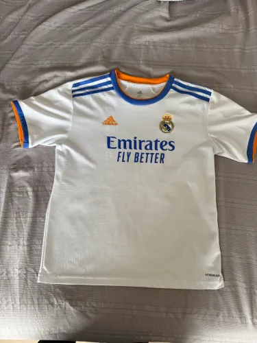 Camisa Real Madrid 21/22 Original Adidas - Vini Jr. 20 - Branca Home