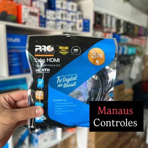 Cabo Hdmi 2.0 de 3 Metros Resolução 4K