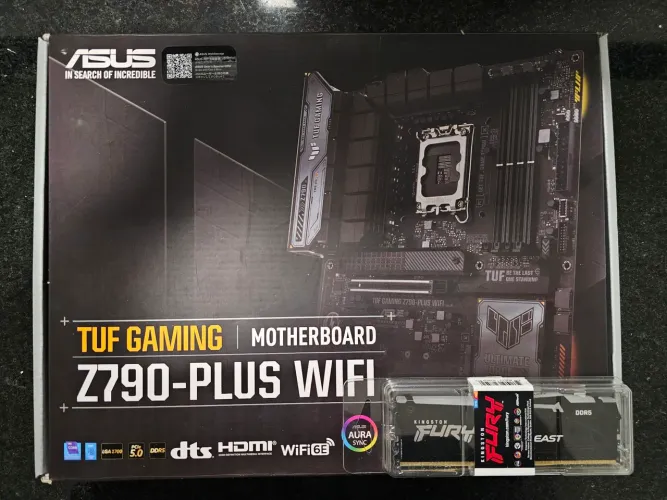 Placa mãe Z790 Tuf Wi-Fi / Memória Ddr5 32Gb 5600. 
