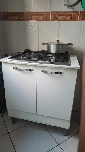 Kit Completo: Balcão + Cooktop 4 Bocas Inox