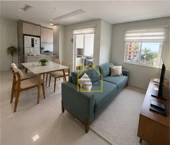 Apartamento semimobiliado com 2 dormitórios, sendo 1 suíte, no Centro de Pinhais