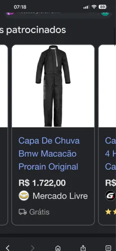 capa de chuva BMW motorrad