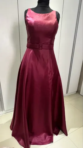 Vestido de festa marsala zibeline madrinha, mãe noivos e debutante, convidada 