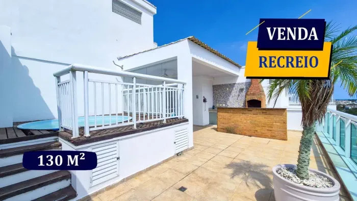 RECREIO PORTAL DAS AMÉRICAS LINDA COBERTURA PANORÂMICA 130M² LAZER PRIVATIVO 2 QUARTOS 2 V