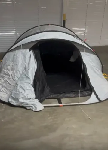 Barraca de Camping 2 Seconds 3 Pessoas Fresh & Black Quechua Cinza
