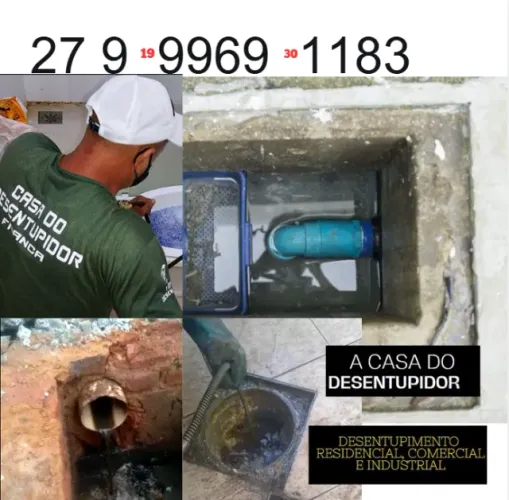 Desentupidora Caixas de Agua Tanques Tubulaçoes Canos e dutos Limpeza Limpar Limpamos Lim
