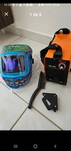 Máquina de solda terra mais capacete profissional 