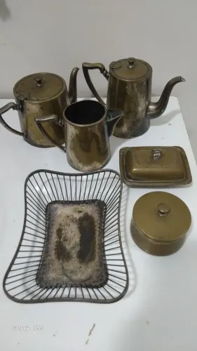 Lote de peças antigas BEL PRATA 90, oxidação natural devido ao tempo