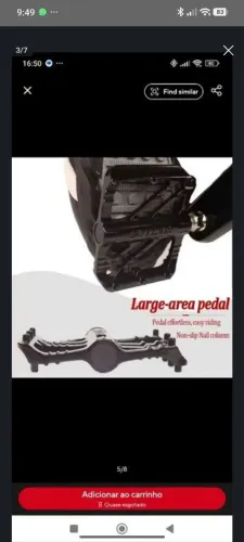 Pedal plataforma promemd alumínio rolamento zero
