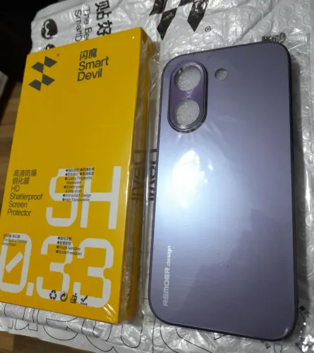 Poco X8 Pro película SmartDevil + Capa premium roxa