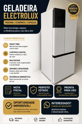Geladeira elotrolux 3 portas (branca)