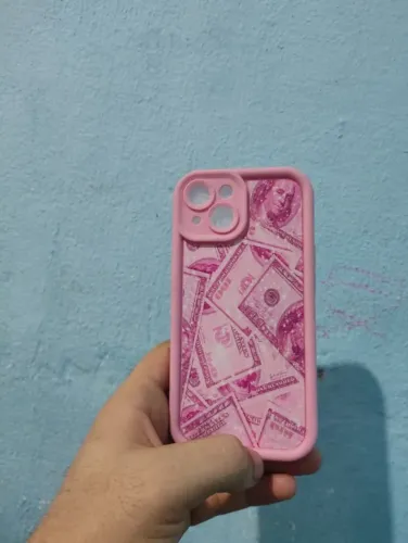 Capinha iPhone 15 Rosa Estampada top nova