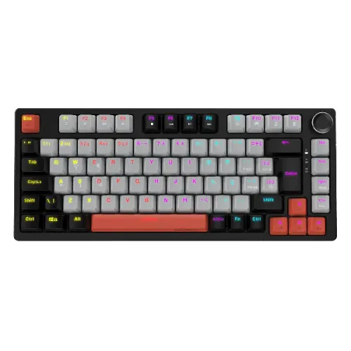 Teclado Mecanico 75% Pcyes Arkeum - Black Vulcan - Switch Red