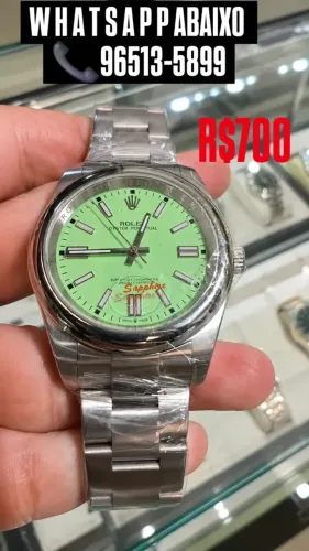 Relógio ROLEX AUTOMÁTICO  - COR PISTACHE - OYSTER PERPETUAL 