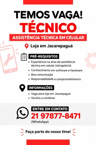Técnico Jr- Assistência técnica  
