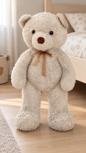 Urso de pelúcia grande com laço