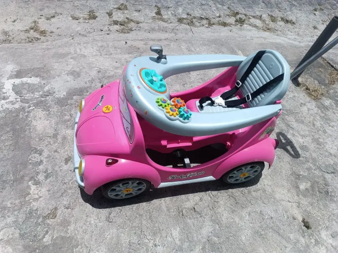 Carrinho de Passeio e Pedal 1300 Fouks Rosa