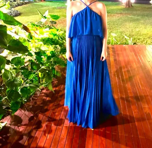 VESTIDO DE FESTA PARTY BRAND AZUL ROYAL BIC