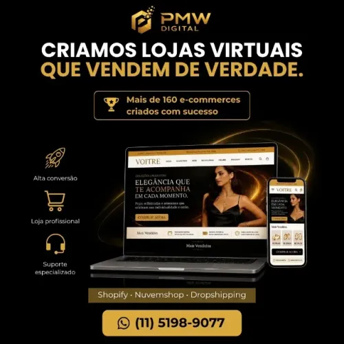 Criamos Lojas Virtuais Profissionais