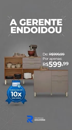Balcão de cozinha caemmun - loja Rodrigues Colchoes
