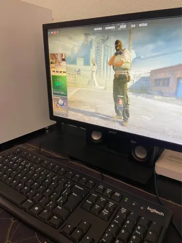PC Gamer + Ryzen 5 + Water Cooler + 16GB + SSD + Monitor Acer (Kit Completo Ligue e Use)