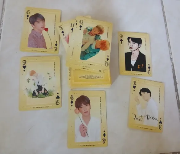 baralho raríssimo ilustrações bts | colecionável kpop