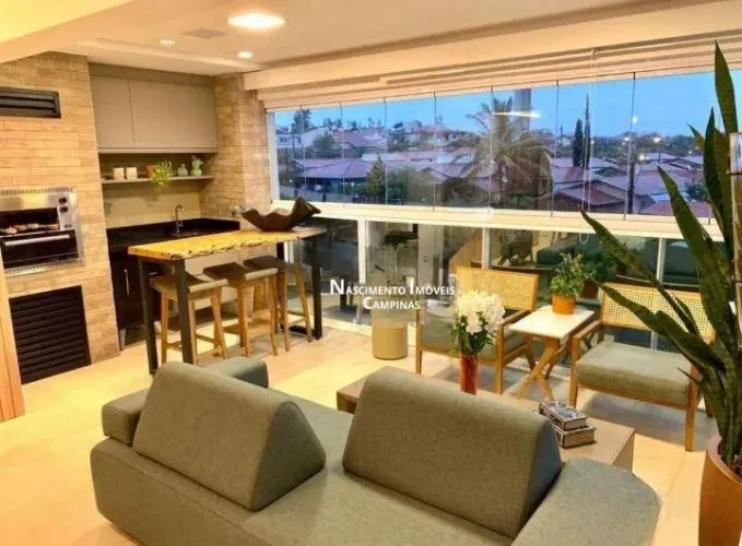 Apartamento aconchegante com 3 suítes e varanda gourmet - Fazenda São Quirino - Campinas/S