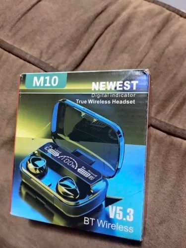 Fone de Ouvido Bluetooth M10 V5.3 (Novo / Na Caixa) + Fone de Fio de Brinde!