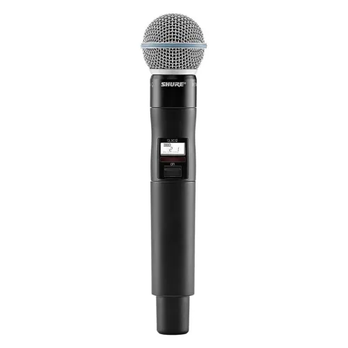 Microfone Shure QLXD24 Beta 58 L50 com base (572-616 MHZ)