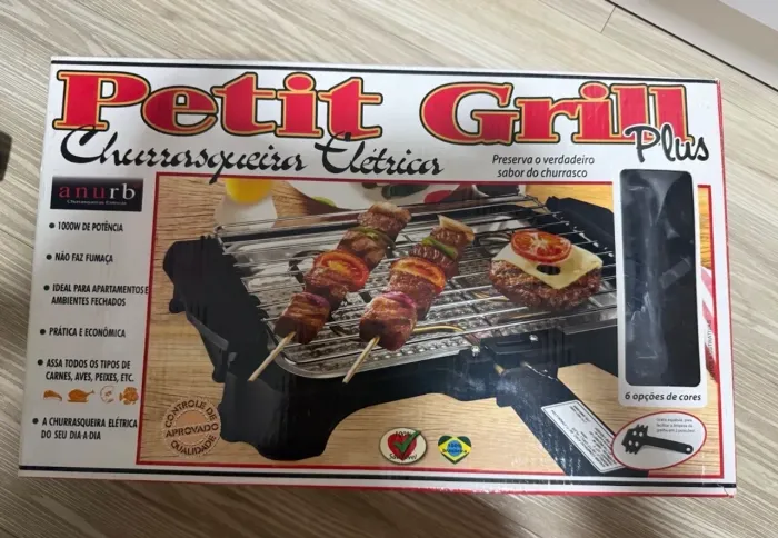 Churrasqueira Elétrica Petit Grill Plus Anurb 1000W - Usada Apenas 2 Vezes!