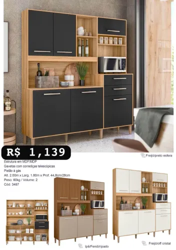 Kit Cozinha Salsa 1,80m - Promoção