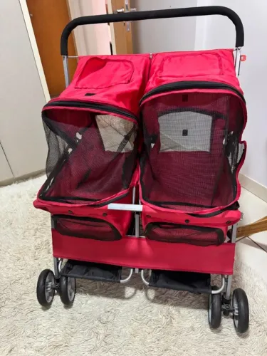 Carrinho de passeio para pet - modelo duplo