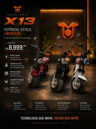 ZERO KM SCOOTER X13 PREMIUM na CAIXA ZERADA GARANTIA NOTA FISCAL 
