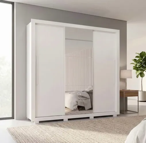 Guarda Roupa Panamá Salleto, 03 Portas deslizantes e 04 Gavetas - Entrega Imediata