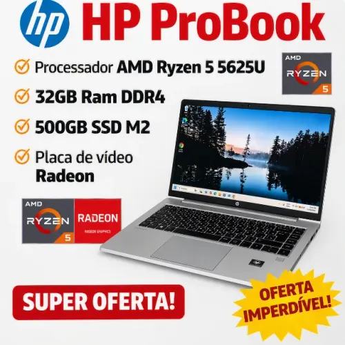 Notebook HP Probook 445 G9 AMD Ryzen5 4,3GHz R5-5625U , 32GB Ram , 500GB Ssd, Placa Radeon