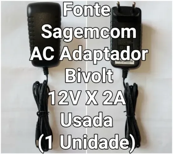 Fonte Sagemcom Bivolt 12V 2A Usada